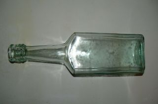 Very Rare 1860s Civil War Era Medicine Bottle Aqua Blue 772
