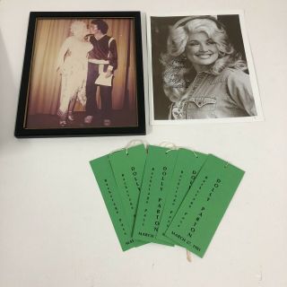 Rare Dolly Parton Country Music Singer Signed 8x10 Photo W/ Bonus Backstage 1981