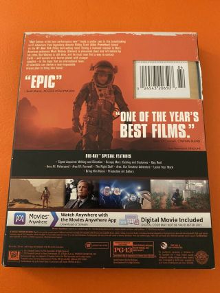 The Martian Blu - ray | | No Digital Code | WITH RARE SLIPCOVER 2