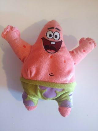 Ty 7 " Patrick Star Spongebob Squarepants 2004 Beanie Babies Rare Plush Htf