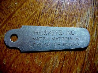 Meiskeys Inc.  Watch Materials Lancaster Pa.  Antique Watch Case Opener Fob