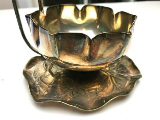 UNUSUAL VINTAGE SILVER PLATED CUP / BOWL WITH HANDLE - COLLECTABLE ITEM (T6) 2