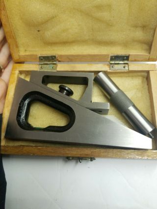 Rare Machinist Estate Planer And Shaper Gage With Wooden Box