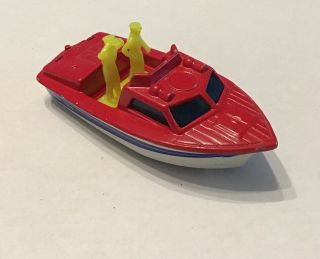 Vtg Matchbox Superfast Police Launch Boat Red/yellow 1976 China Rare