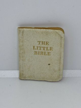 Vintage Miniature Book " The Little Bible " Great For Dolls