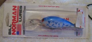 Vintage Bill Norman Lure 5/8/20p In Pack Blue White 2.  5 "
