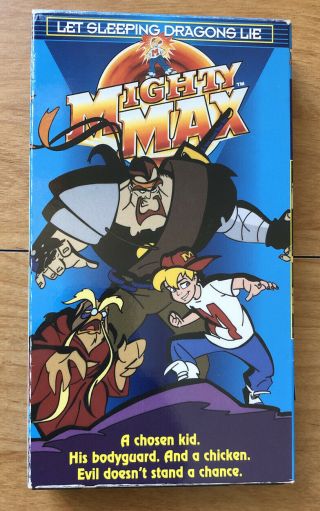 Mighty Max Let Sleeping Dragons Lie.  A Chosen Kid.  Vhs Animated 1993 Rare