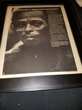 Miles Davis Get Up With It Rare Promo Poster Ad Framed