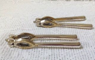 Nut Crackers,  Two Pairs Of Antique Well Made Silver Plated Crackers