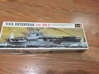 Vintage Revell Uss Enterprise The Big E Ship H - 378 Model Kit - Rare