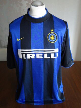 Inter Milan 2000 Nike Home Shirt Xl Adults 45 - 47 " Rare Vintage Pirelli