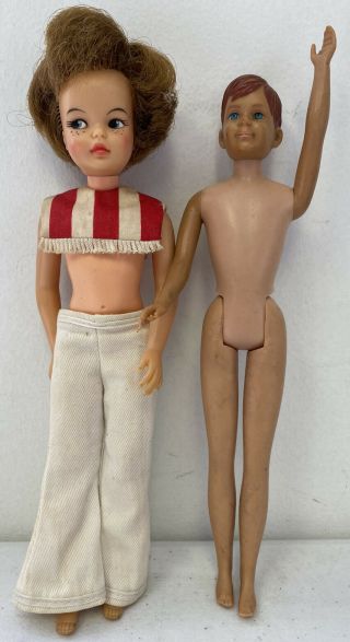 Vintage Ideal 1964 Pos " N Pepper & Ricky Doll Skipper’s Boyfriend Barbie