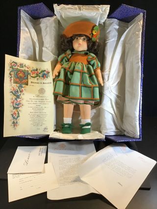 Huge Limited Edition Antique Vintgae Rare Lenci Doll 20” W Box & Papers