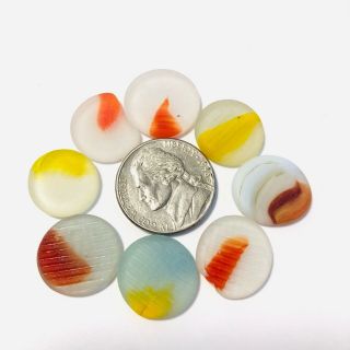Surf - Tumbled Sea Glass Ohajiki Jq Rare C19 Orange Yellow Shade