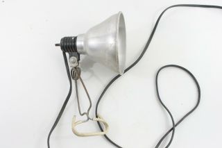 Vintage Industrial Clamp On Work Bench Task Light Lamp Garage Tool M97