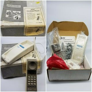 Rare Vintage At&t Cordless Phone 4300,  2 Channels Vtg