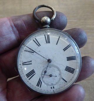 Quality Antique Solid Silver Pocket Watch // With Key