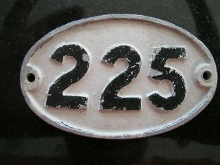 Reclaimed Cast Metal Alloy Oval Number,  House,  Gate,  Workshop 225