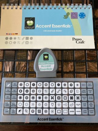 Cricut Cartridge Accent Essentials Linked Great Shapes Rare Htf