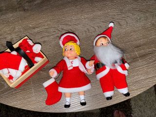 1995 Campbell Soup Kids Santa And Mrs Claus Dolls With Clothing Vintage Rare