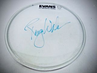 Rare Pink Floyd Roger Waters Drumhead Autographed Signed (cert.  630379)