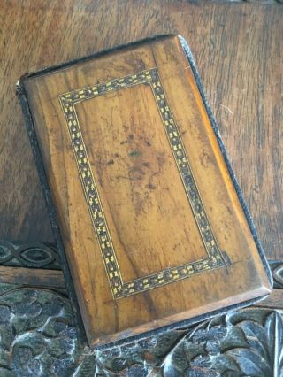 Antique Jerusalem Olive Wood Prayer Book,  Marquetry Circa 1920 