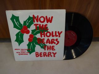 Aaltje Van Denburg Folk Songs For Christmas Now Holly Bears Berry Signed Lp Rare