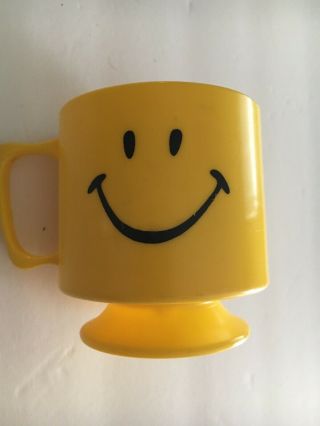 Rare 70’s Libbey Smiley Happy Face Cup / Mug.  Plastic / Melmac.  Vg