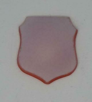 Antique Carved Carnelian Seal Crest Shield Stone For Jewellery,  16mm X 14mm