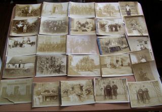 French Antique 26 Photos Bethune Military Shop Fronts People Carriages France