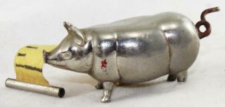 Antique - Sewing Tape Measure Pig - Patent Aug.  1896