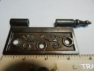 Antique Ornate Cast Iron Steeple Hinge Half 3 1/2 " X 3 1/2 " (h 108)