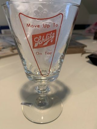 Vintage Schlitz Beer Advertising Glass Rare