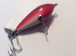 Rare Vintage Wood Top Bomber Lure,  and,  4013 Red Side 3