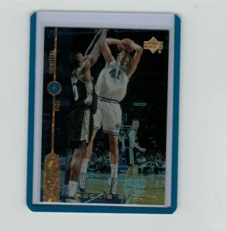 Rare 1998 - 99 Upper Deck Rookie Encore Gold F/x Dirk Nowitzki Mavericks Rc /1000