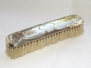 Edwardian Arts & Crafts Solid Silver Sterling Clothes Brush Birmingham 1907