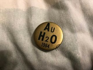 Rare Au H20 1964 Barry Goldwater Political Pin Button
