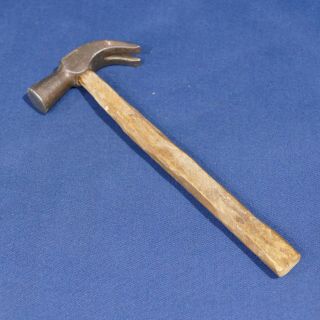 Antique Small Claw Hammer Old Tool Hand Made Wood Handle