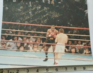 Very Rare Roger Mayweather Hand Signed Photo & Inscription - Offers Accepted