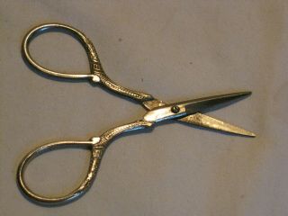 Vintage Antique Ornate Handle Small Scissors Sewing Sew Scissor ?
