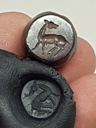 Very Rare Ancient Roman Seal/bead Stamp 3oobc 9,  6 Gr 17 Mm