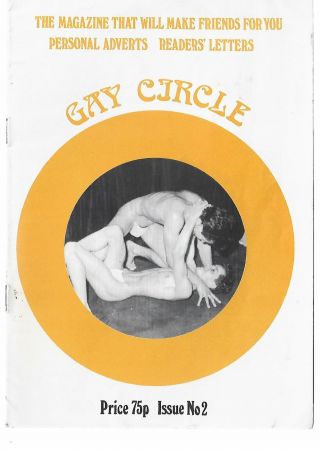 Gay Circle 2 Circa 1971 / Gay Interest,  Vintage / Very Rare British Contact Mag