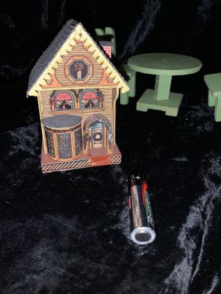 Miniature Doll House For A Dollhouse Wood/paper Handcrafted Made To Look Antique