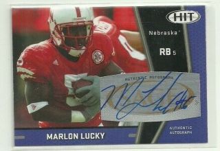 2009 Hit Marlon Lucky Rookie Autograph Nebraska Cornhuskers Auto Rc Sp Rare