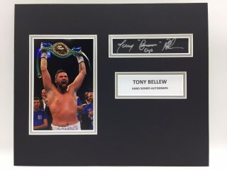 Rare Tony Bellew Boxing Signed Photo Display,  Autograph Bomber Bellew Wbc