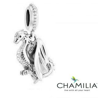 Rare Chamilia Sterling Silver 925 Dragon Bracelet Charm