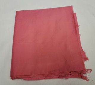 Vintage Antique Cotton Quilt Fabric Solid Pink 35 " Wide 1930s Depression Era