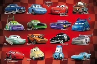 Disney Cars Poster Collage Rare Hot