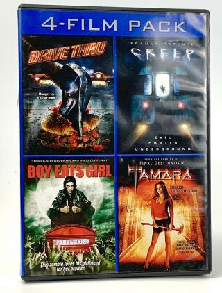 Horror 4 Film Pack (drive Thru / Creep / Boy Eats Girl / Tamara) Rare Oop 2 Dvd