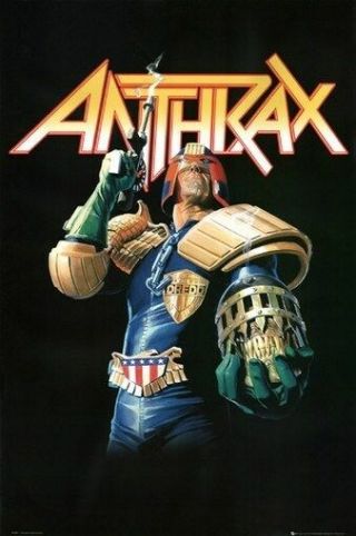 Anthrax Poster Judge Dredd Rare Hot 24x36